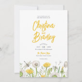 ワイルドフラワー庭園の結婚式 招待状 (正面)