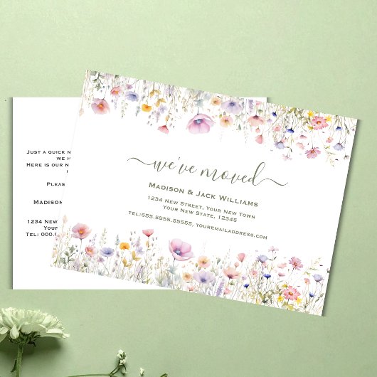 ワイルドフラワー引っ越しました | 動きのお知らせ ポストカード