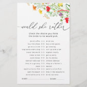 ワイルドフラワー彼女はむしろブライダルシャワーゲーム (正面)