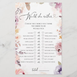 ワイルドフラワー彼女はむしろブライダルシャワーゲーム