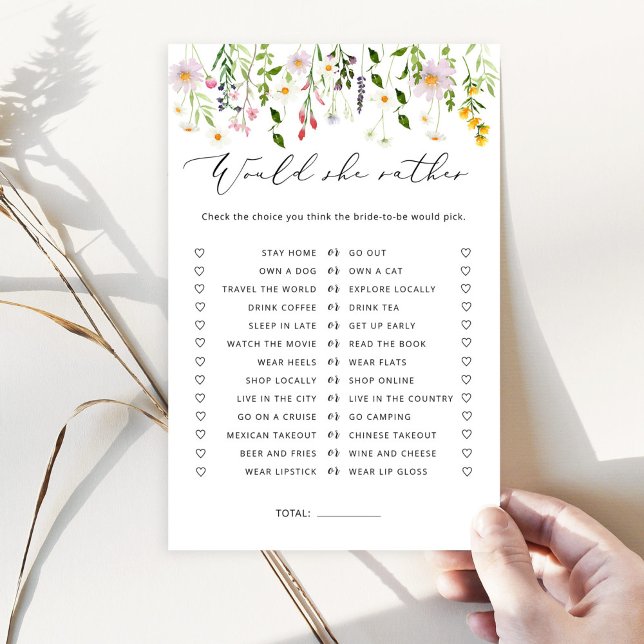 ワイルドフラワー彼女はむしろブライダルシャワーゲーム (クリエイターアップロード済み)