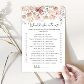 ワイルドフラワー彼女はむしろブライダルシャワーゲーム