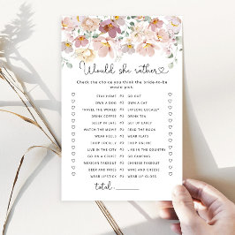 ワイルドフラワー彼女はむしろブライダルシャワーゲーム