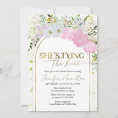 ワイルドフラワー彼女は結び目のブライダルシャワー 招待状 (正面)