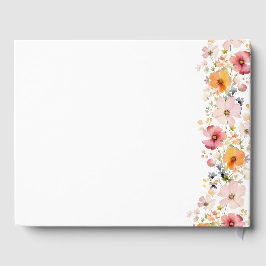 ワイルドフラワー愛する思い出の葬儀記念写真 ゲストブック (裏面)