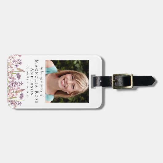 ワイルドフラワー愛の記憶の記念祈りの言葉 ラゲッジタグ (正面横)