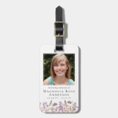 ワイルドフラワー愛の記憶の記念祈りの言葉 ラゲッジタグ (正面縦)