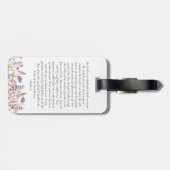 ワイルドフラワー愛の記憶の記念祈りの言葉 ラゲッジタグ (裏面横)