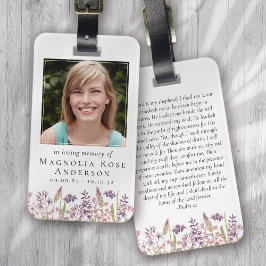 ワイルドフラワー愛の記憶の記念祈りの言葉 ラゲッジタグ