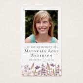 ワイルドフラワー愛の記憶記念祈りの言葉カード (正面)