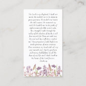 ワイルドフラワー愛の記憶記念祈りの言葉カード コーリングカード (裏面)