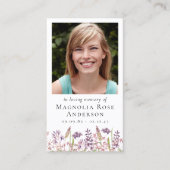 ワイルドフラワー愛の記憶記念祈りの言葉カード コーリングカード (正面)