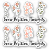 ワイルドフラワー感動的引用文ビニールシール シール (正面)