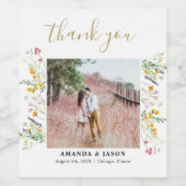 ワイルドフラワー感謝していの開花は、フォトワインラベル ワインラベル (シングルラベル)