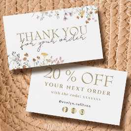 ワイルドフラワー感謝していは、割引カード