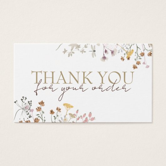 ワイルドフラワー感謝していは、割引カード (正面)