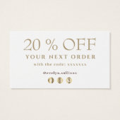 ワイルドフラワー感謝していは、割引カード (裏面)