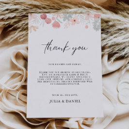 ワイルドフラワー感謝の手紙、ナプキン注 メニュー