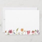 ワイルドフラワー我々は婚約した婚約パーティ 招待状 (裏面)