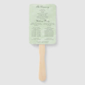 ワイルドフラワー手作りリース結婚式プログラム ハンドファン (裏面)