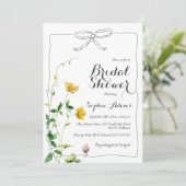 ワイルドフラワー手引き弓お洒落ブライダルシャワー 招待状 (スタンド正面)