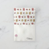 ワイルドフラワー手描き サンキューカード (内部)