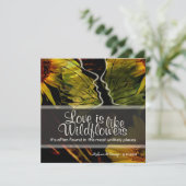 ワイルドフラワー抽象芸術ひまわり 招待状 (スタンド正面)