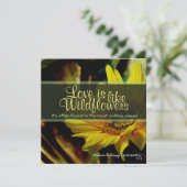 ワイルドフラワー抽象芸術ひまわり 招待状 (スタンド正面)