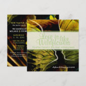 ワイルドフラワー抽象芸術ひまわり 招待状 (正面/裏面)