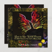 ワイルドフラワー抽象芸術振動 招待状 (正面/裏面)