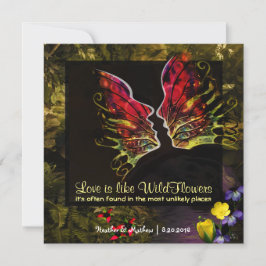 ワイルドフラワー抽象芸術振動 招待状