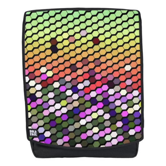 ワイルドフラワー抽象芸術 バックパック (正面)