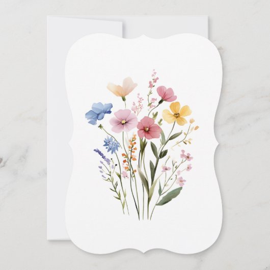 ワイルドフラワー招待状 (裏面)