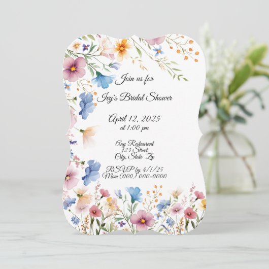 ワイルドフラワー招待状 (スタンド正面)