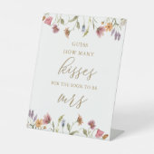 ワイルドフラワー推測いくつのキスブライダルゲーム 台座サイン (正面)