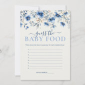 ワイルドフラワー推測ベビー食品ベビーシャワーゲームカード 招待状 (正面)