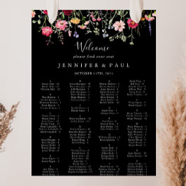 ワイルドフラワー数々ののアルファベット式座席表 ポスター