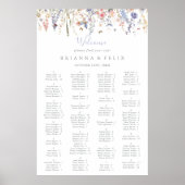 ワイルドフラワー数々ののアルファベット式座席表 ポスター (正面)