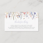 ワイルドフラワー数々のの赤ちゃんシャワーブックリクエスト エンクロージャーカード (正面)