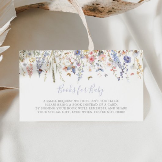 ワイルドフラワー数々のの赤ちゃんシャワーブックリクエスト エンクロージャーカード