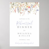 ワイルドフラワー数々のリハーサルディナーウェルカム ポスター (正面)