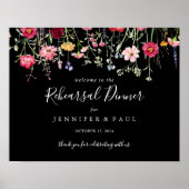 ワイルドフラワー数々のリハーサルディナーウェルカム ポスター (正面)