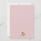 ワイルドフラワー数々のリースベビーシャワー 招待状 (裏面)