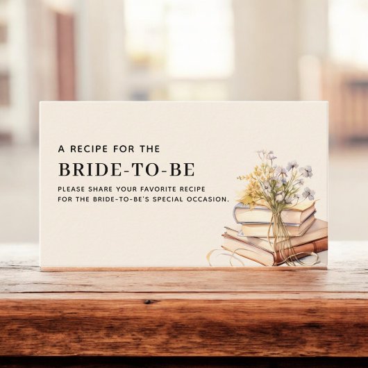 ワイルドフラワー新チャプターレシピカードブライダルシャワー エンクロージャーカード