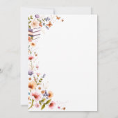 ワイルドフラワー新チャプター開始ブライダルシャワー 招待状 (裏面)