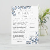 ワイルドフラワー新郎新婦トリビアブライダルシャワーゲーム 案内状 (スタンド正面)