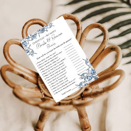 ワイルドフラワー新郎新婦トリビアブライダルシャワーゲーム 案内状