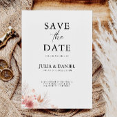 ワイルドフラワー日付の保存テンプレート 招待状