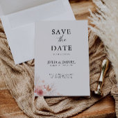 ワイルドフラワー日付の保存テンプレート 招待状