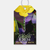 ワイルドフラワー日付の保存ラベル ギフトタグ (正面)